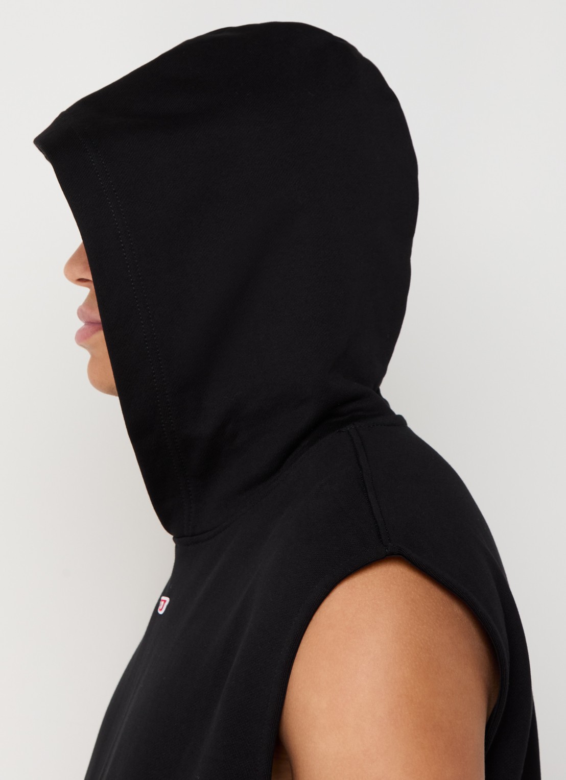 Diesel S-boxt hoodie met logoborduring - detail 4 zwart