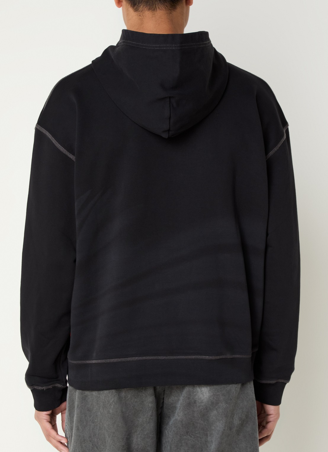 Diesel S-Boxt hoodie met logoprint - achterkant 3 zwart