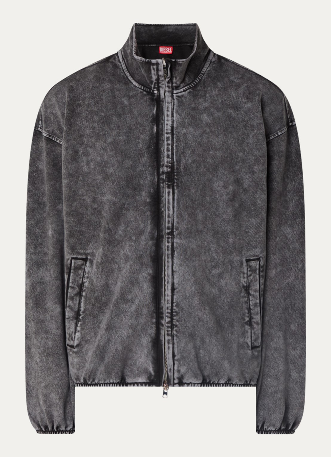 Diesel S-Corsy vest met steekzakken - voorkant 3 donkergrijs