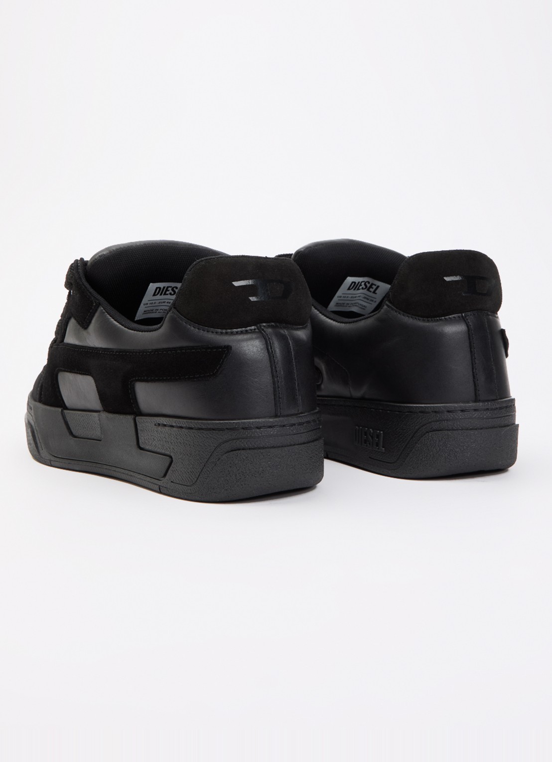 Diesel S-D-Ollie sneaker van leer met suède details - achterkant 5 zwart