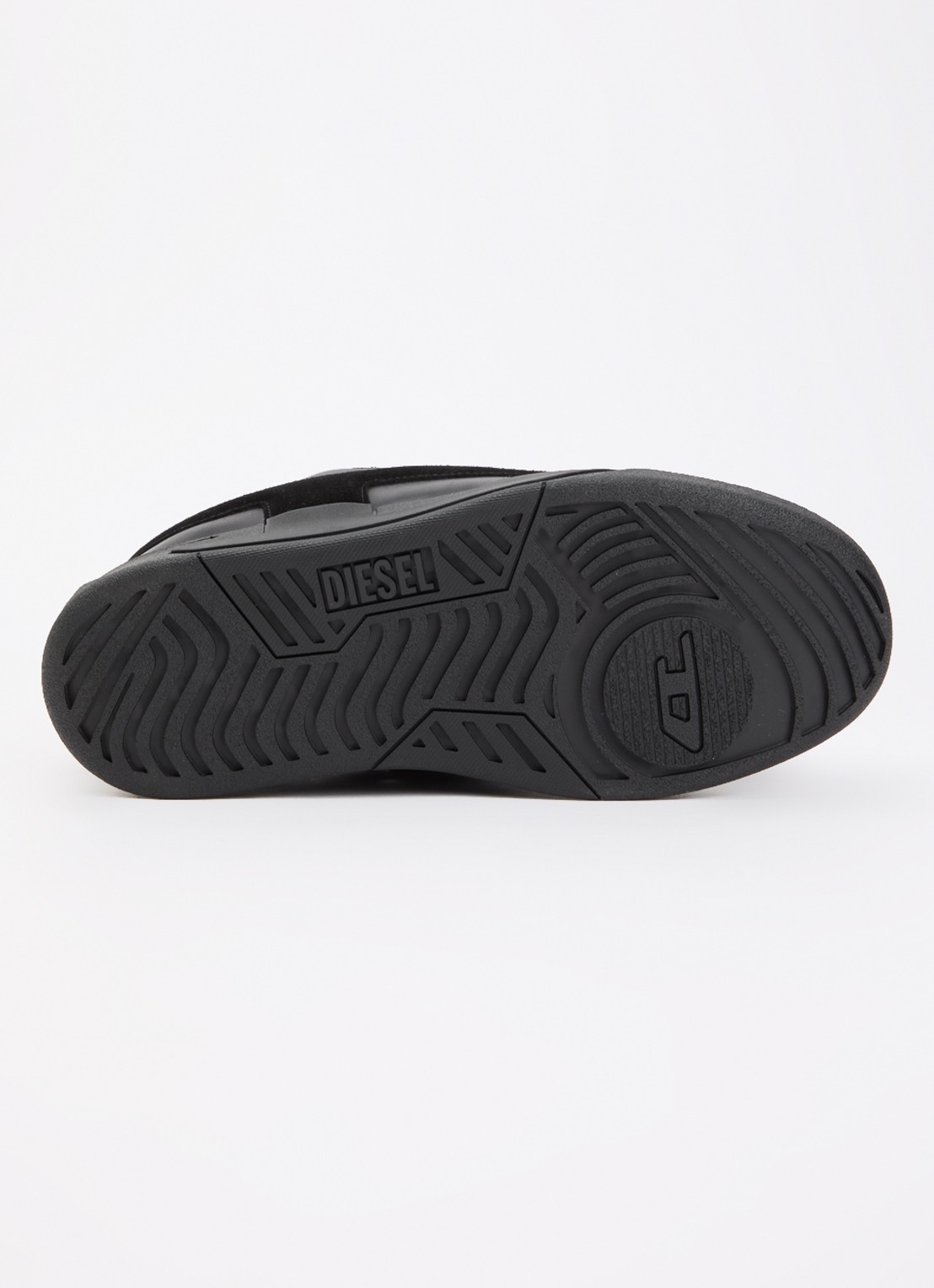 Diesel S-D-Ollie sneaker van leer met suède details - detail 3 zwart