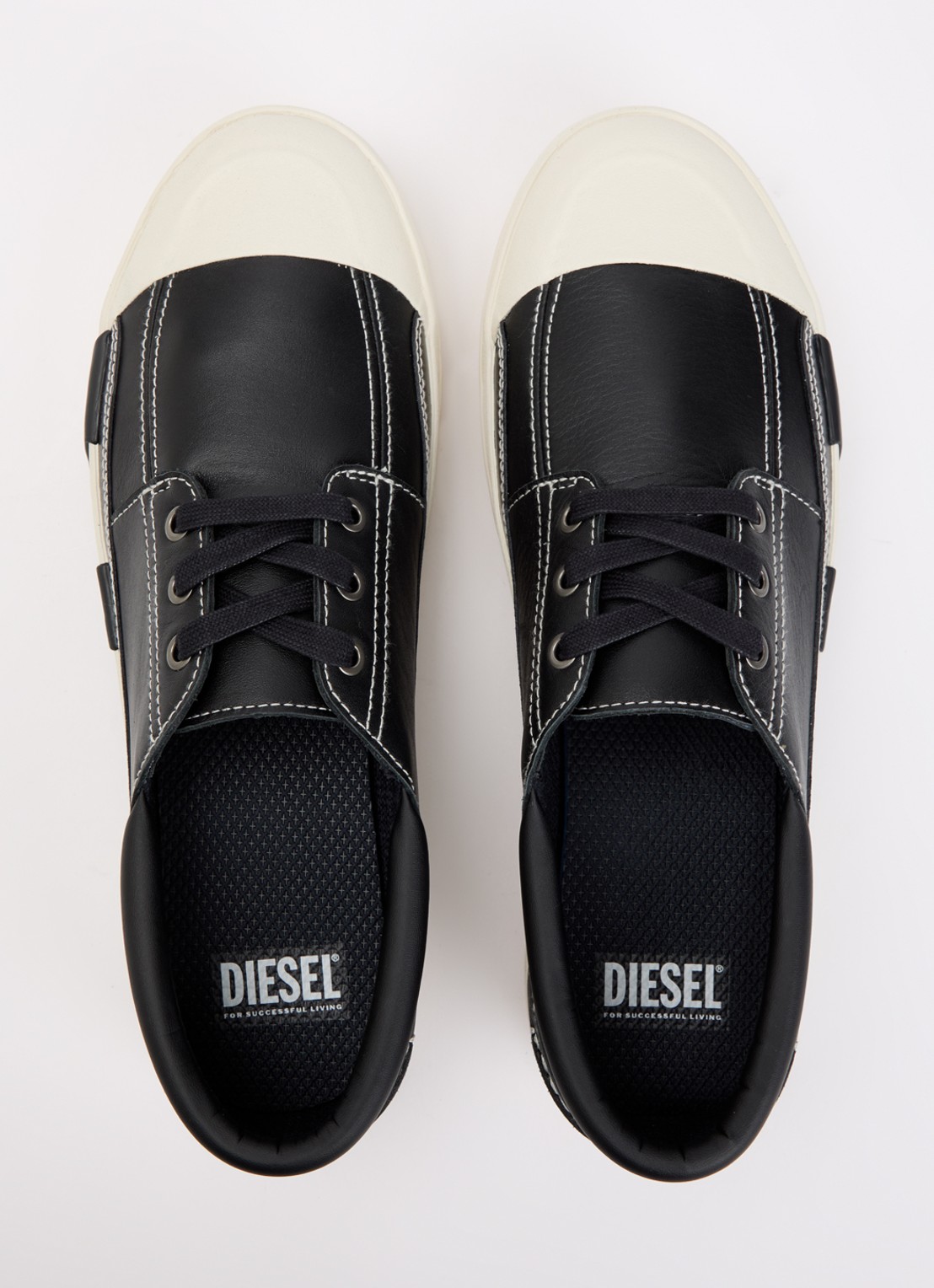 Diesel S-D-Verse sneaker van leer - detail 4 zwart