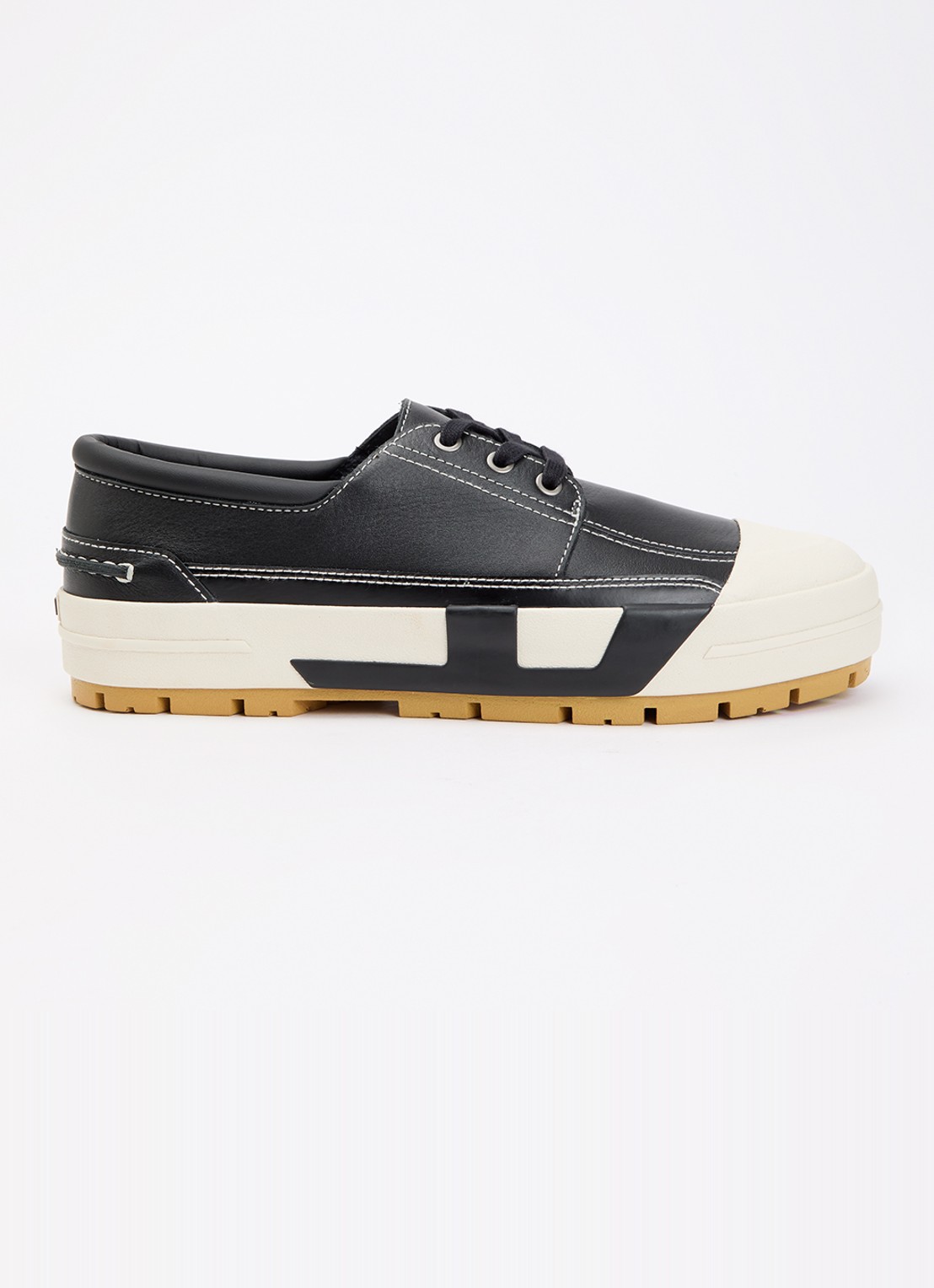 Diesel S-D-Verse sneaker van leer - voorkant zwart