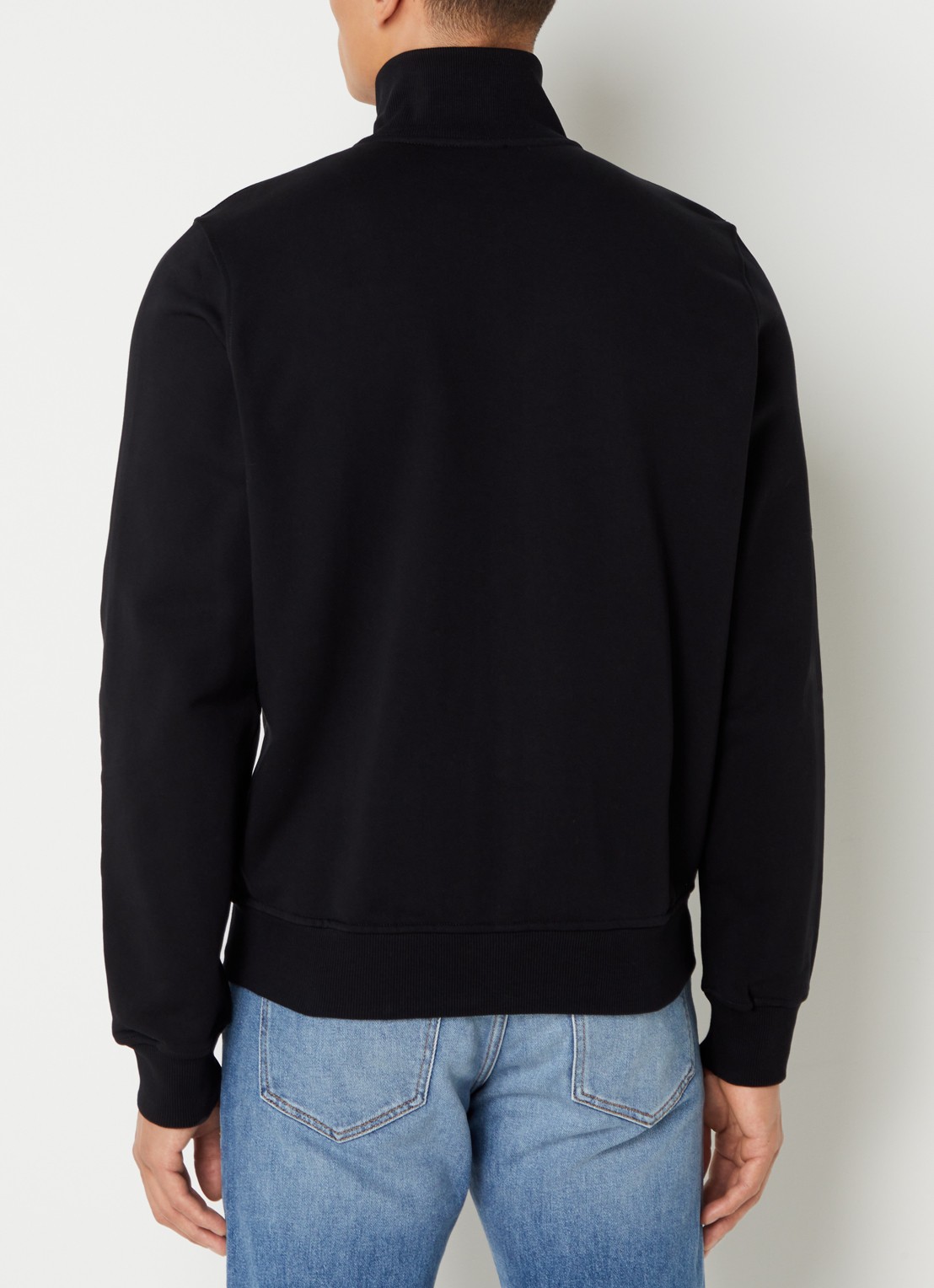 Diesel S-Ginni sweatvest met steekzakken en logo - achterkant 4 zwart