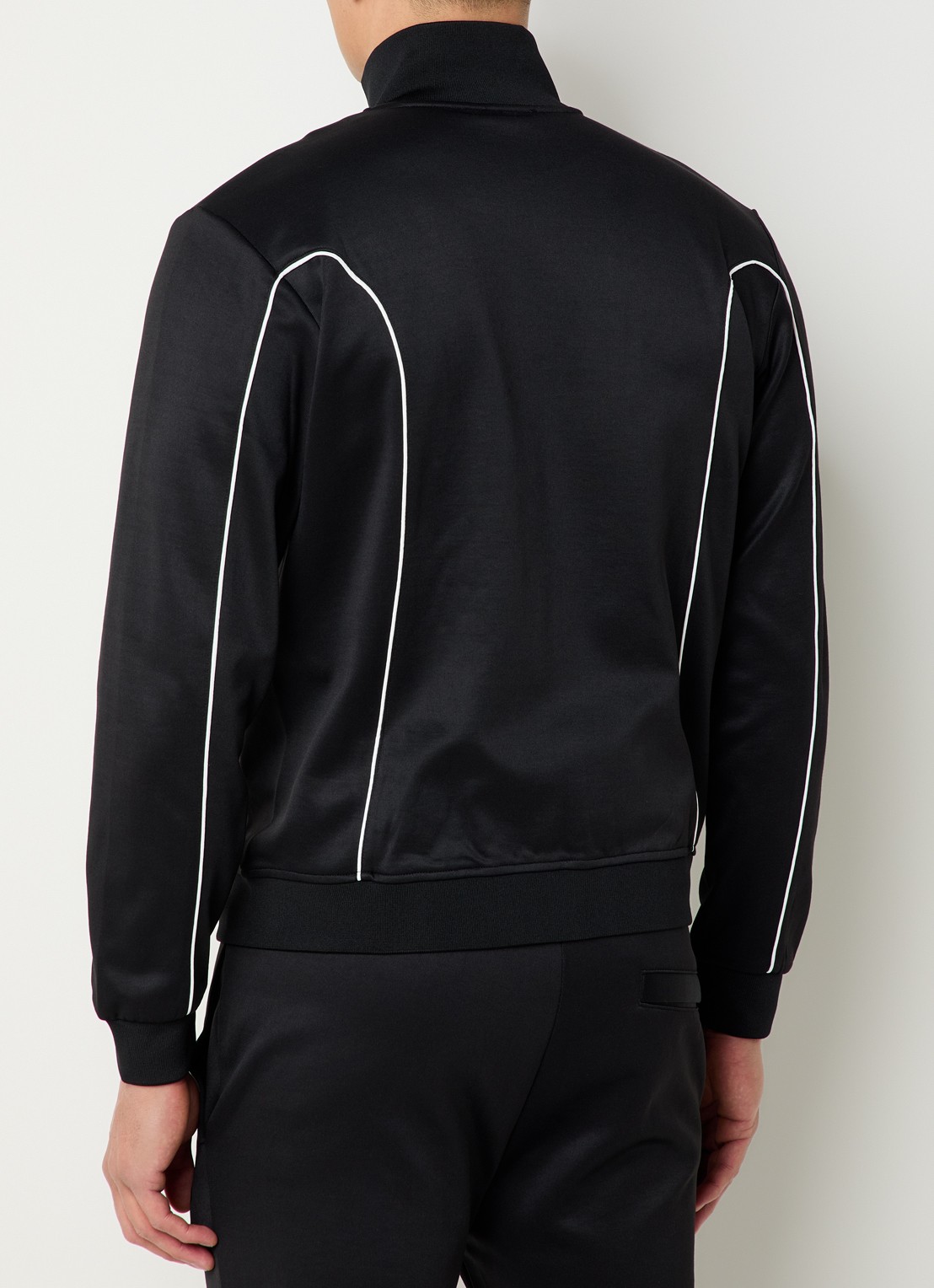 Diesel S-locking trackvest met logoborduring en steekzakken - achterkant 4 zwart