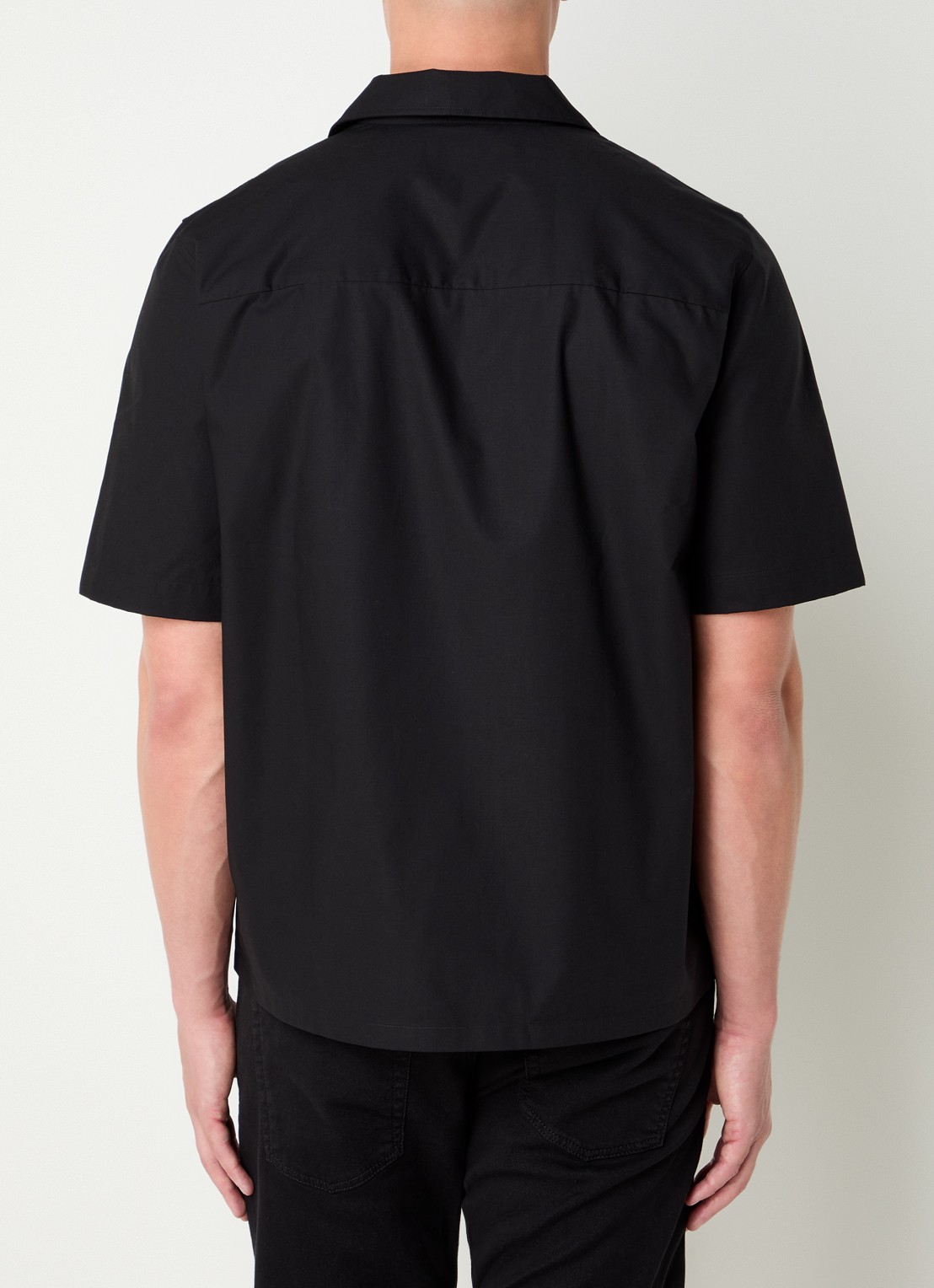 Diesel S-Mac-C regular fit overhemd met logoborduring - achterkant 4 zwart