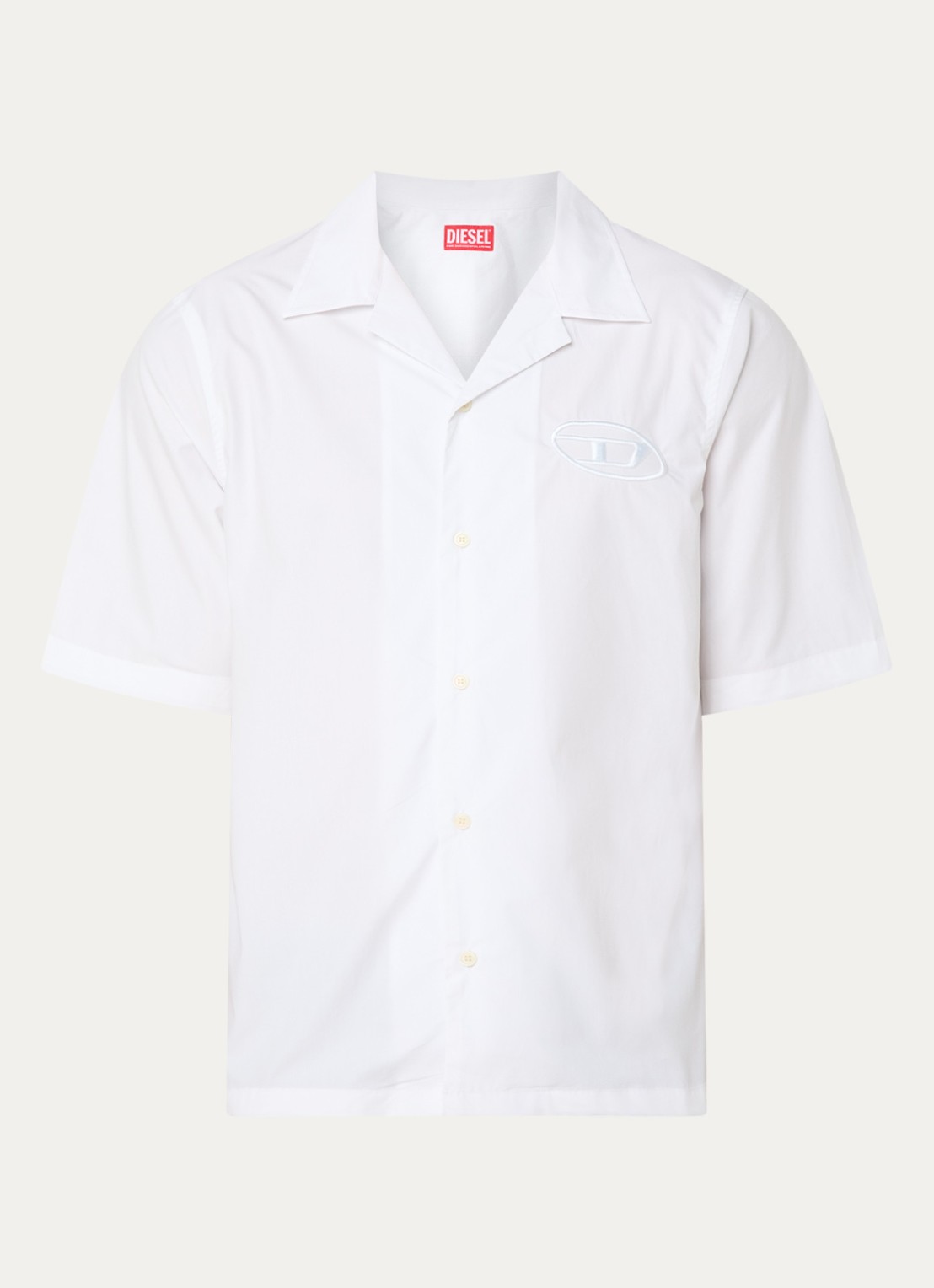 Diesel S-Mac-Pcal regular fit overhemd met logo - voorkant 2 wit