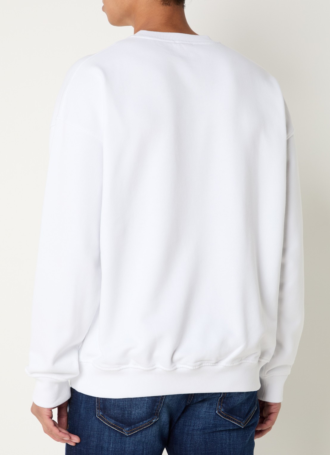 Diesel S-Mart-Bigoval sweater met 3D logoprint - achterkant wit