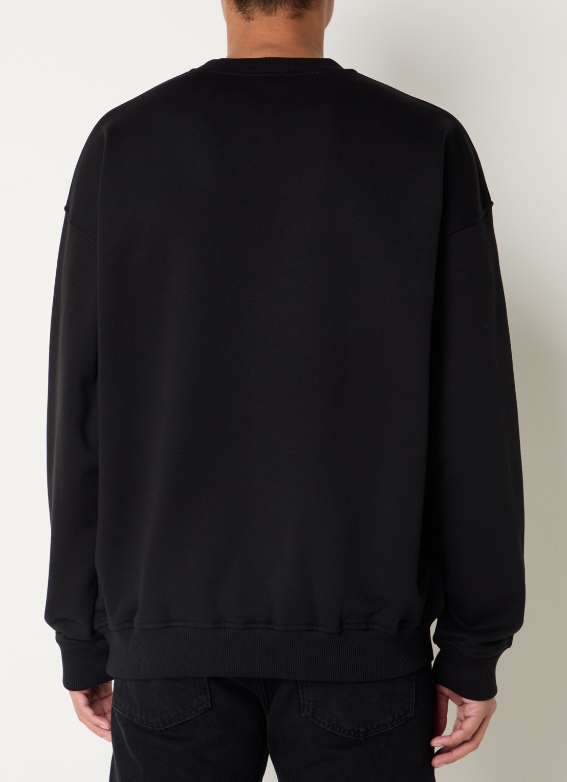 Diesel S-Mart-Bigoval sweater met 3D logoprint - achterkant 4 zwart