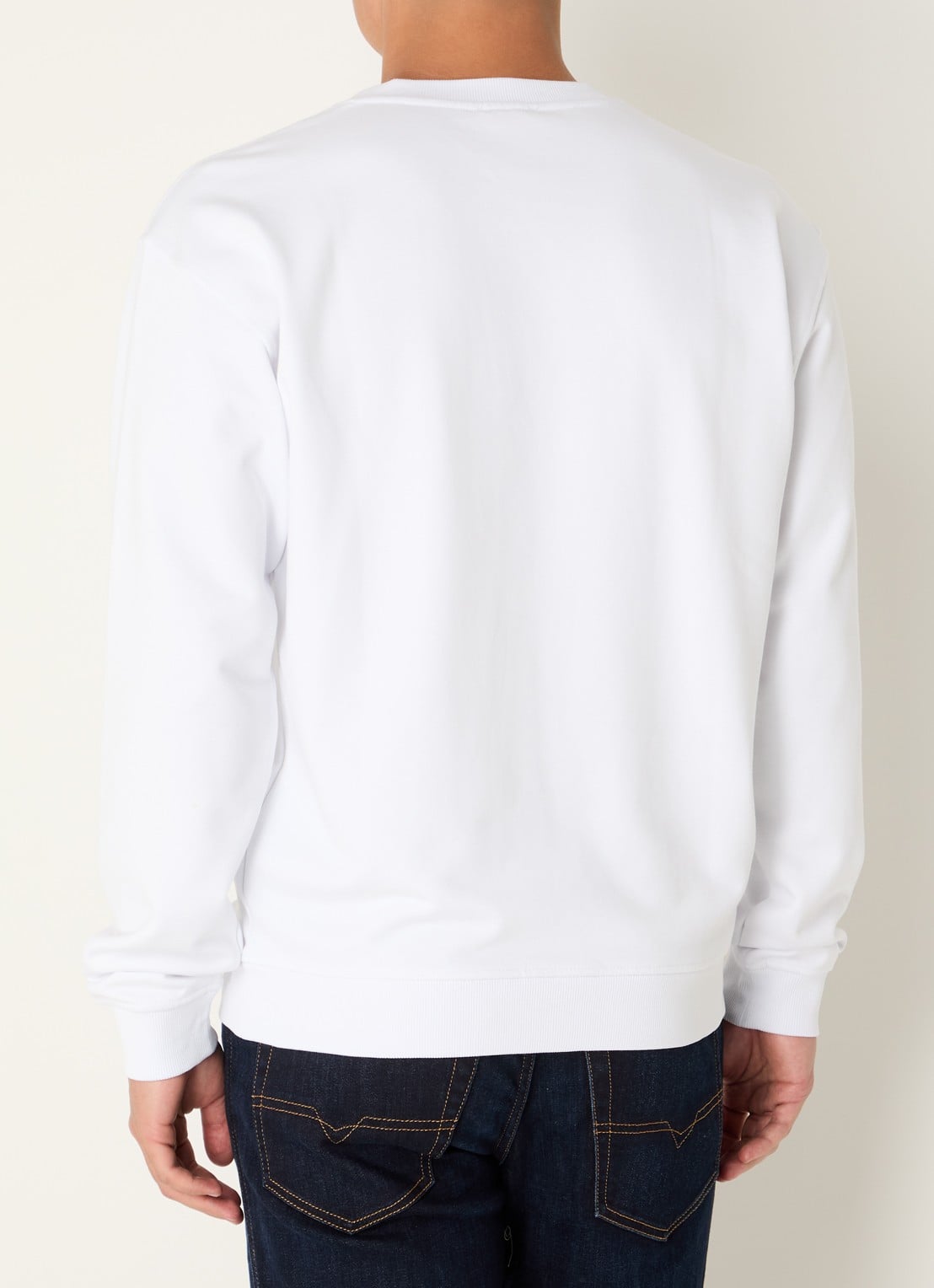 Diesel S-Norm sweater met logoborduring - achterkant wit