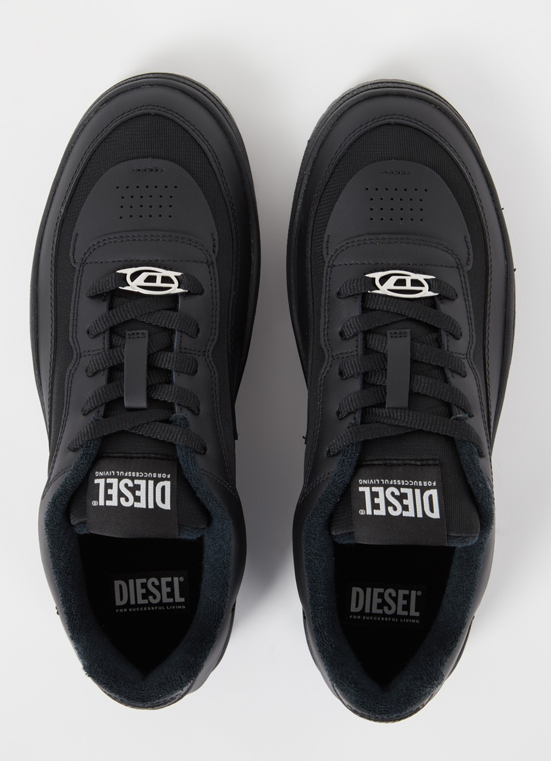 Diesel S-Oval sneaker met mesh details - detail 2 zwart
