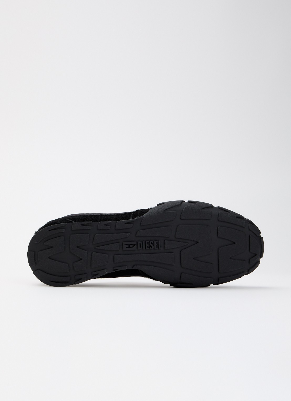 Diesel S-Pagodha Low sneaker van suède met leren details - detail 4 zwart