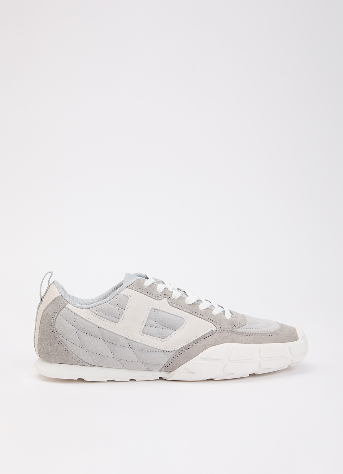 Diesel S-Pagodha sneaker van suède - voorkant 2 grijs