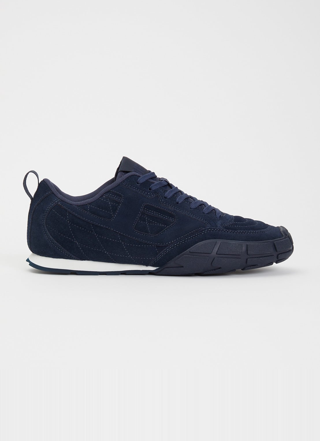 Diesel S-Pagodha sneaker van suède - voorkant donkerblauw