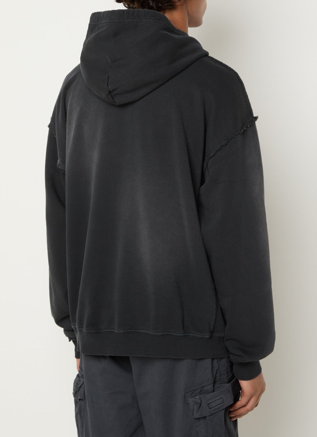 Diesel S-Pock-Hood hoodie met logoborduring - achterkant 5 antraciet