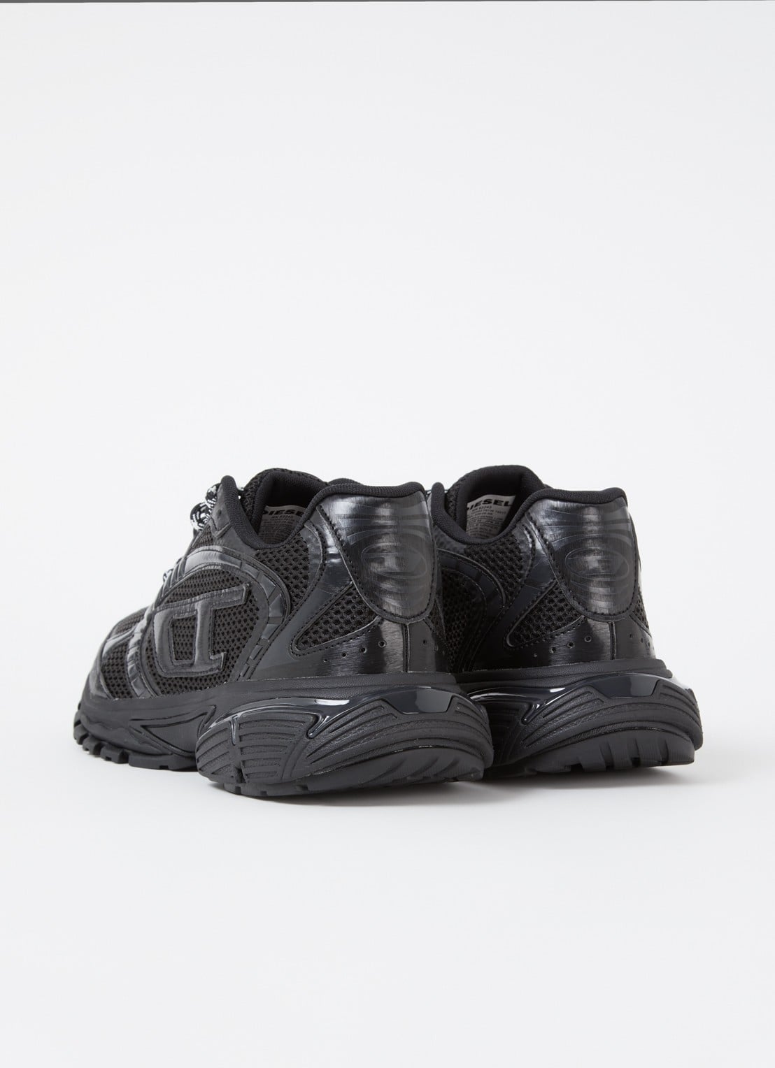 Diesel S-Pro-V-Dense Low sneaker met mesh details - achterkant 2 zwart