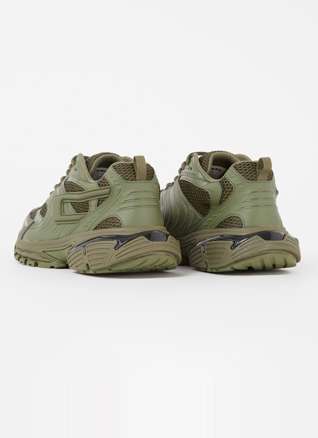 Diesel S-Serendipity Pro-X1 sneaker met mesh details  - achterkant bronsgroen