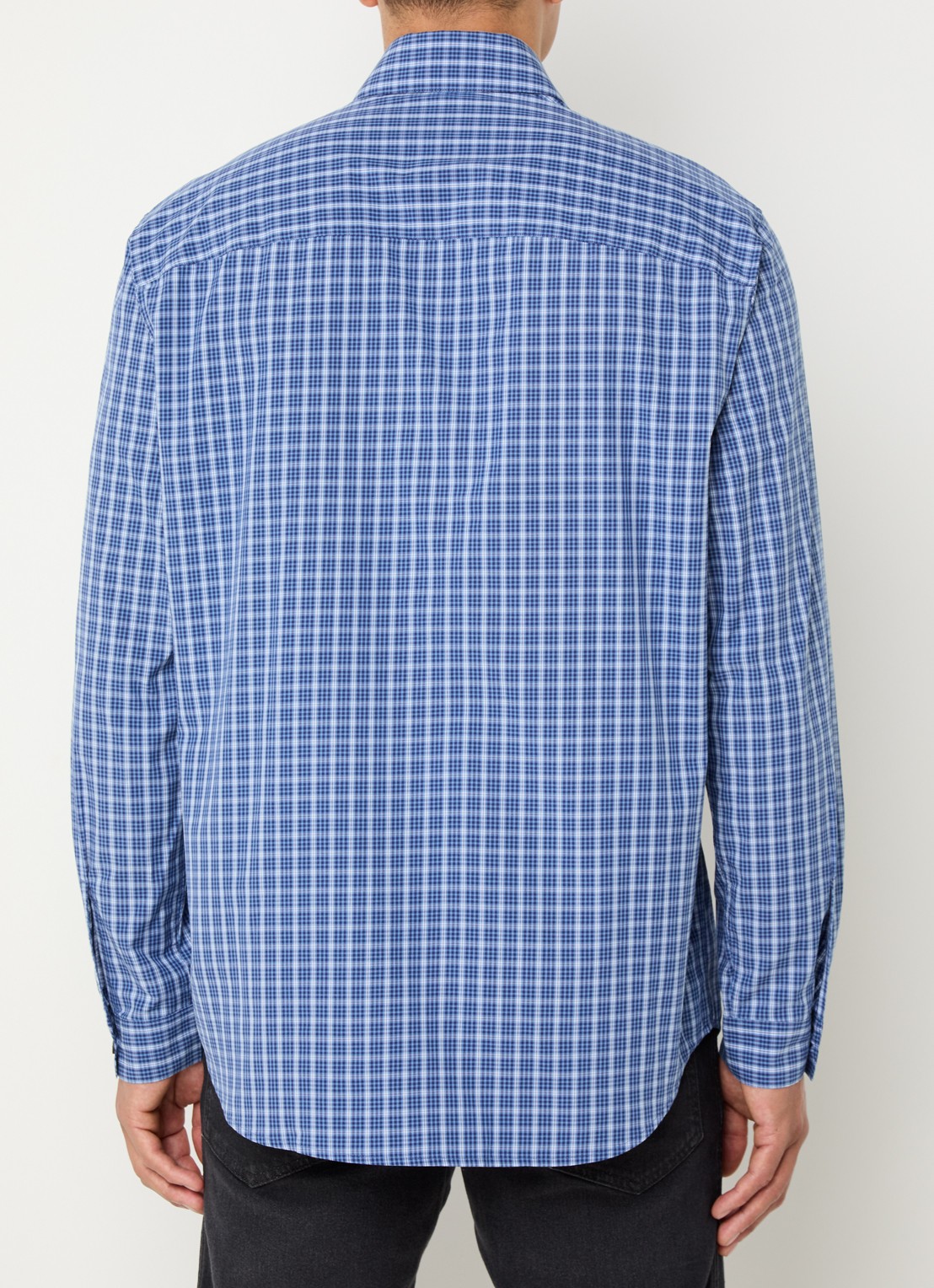 Diesel S-Simply-Dlbv regular fit overhemd met ruitdessin - achterkant 4 blauw
