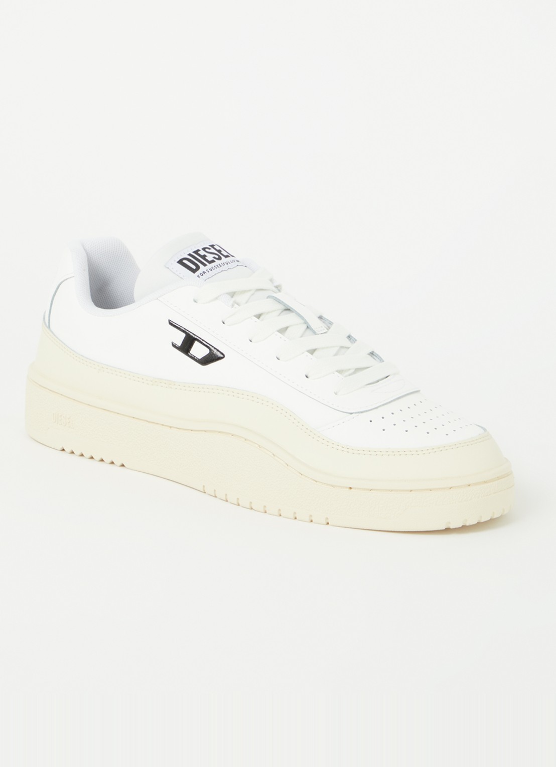 Diesel S-Tracker-D sneaker van leer - voorkant 5 wit