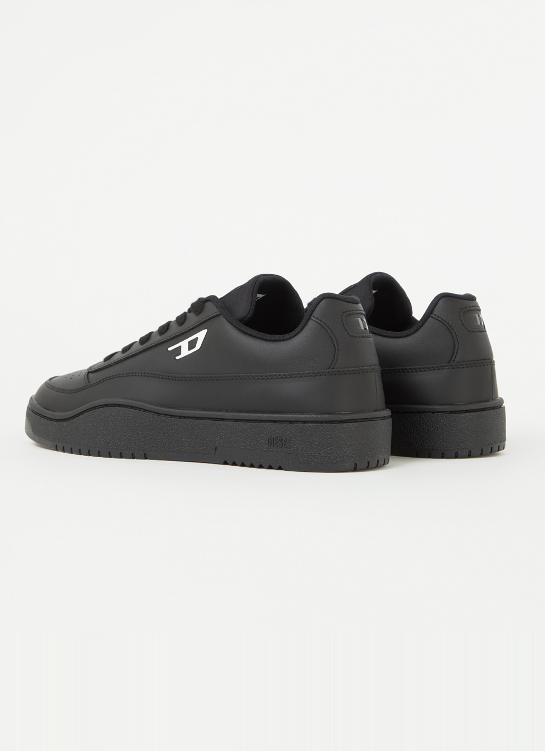Diesel S-Tracker-D sneaker van leer - achterkant zwart
