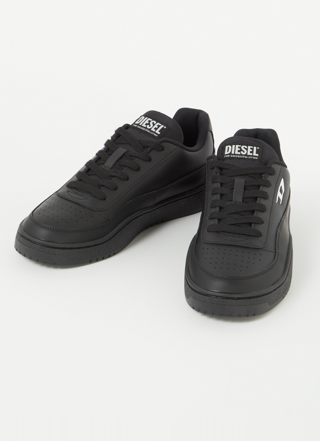 Diesel S-Tracker-D sneaker van leer - detail 2 zwart