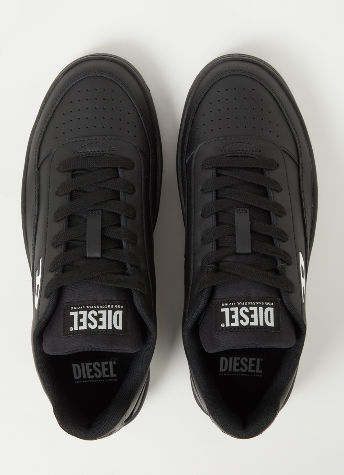 Diesel S-Tracker-D sneaker van leer - detail 3 zwart