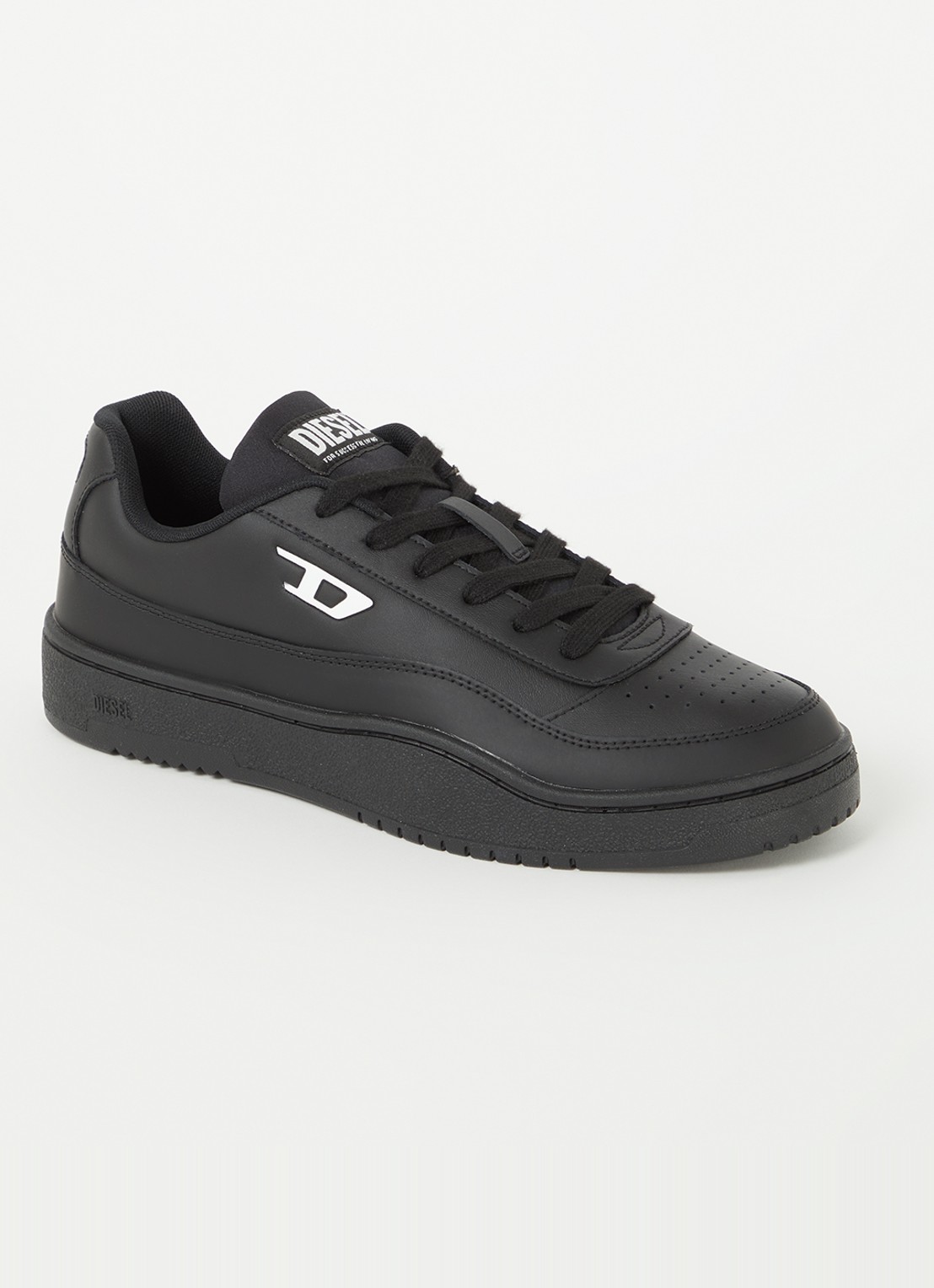 Diesel S-Tracker-D sneaker van leer - voorkant 5 zwart