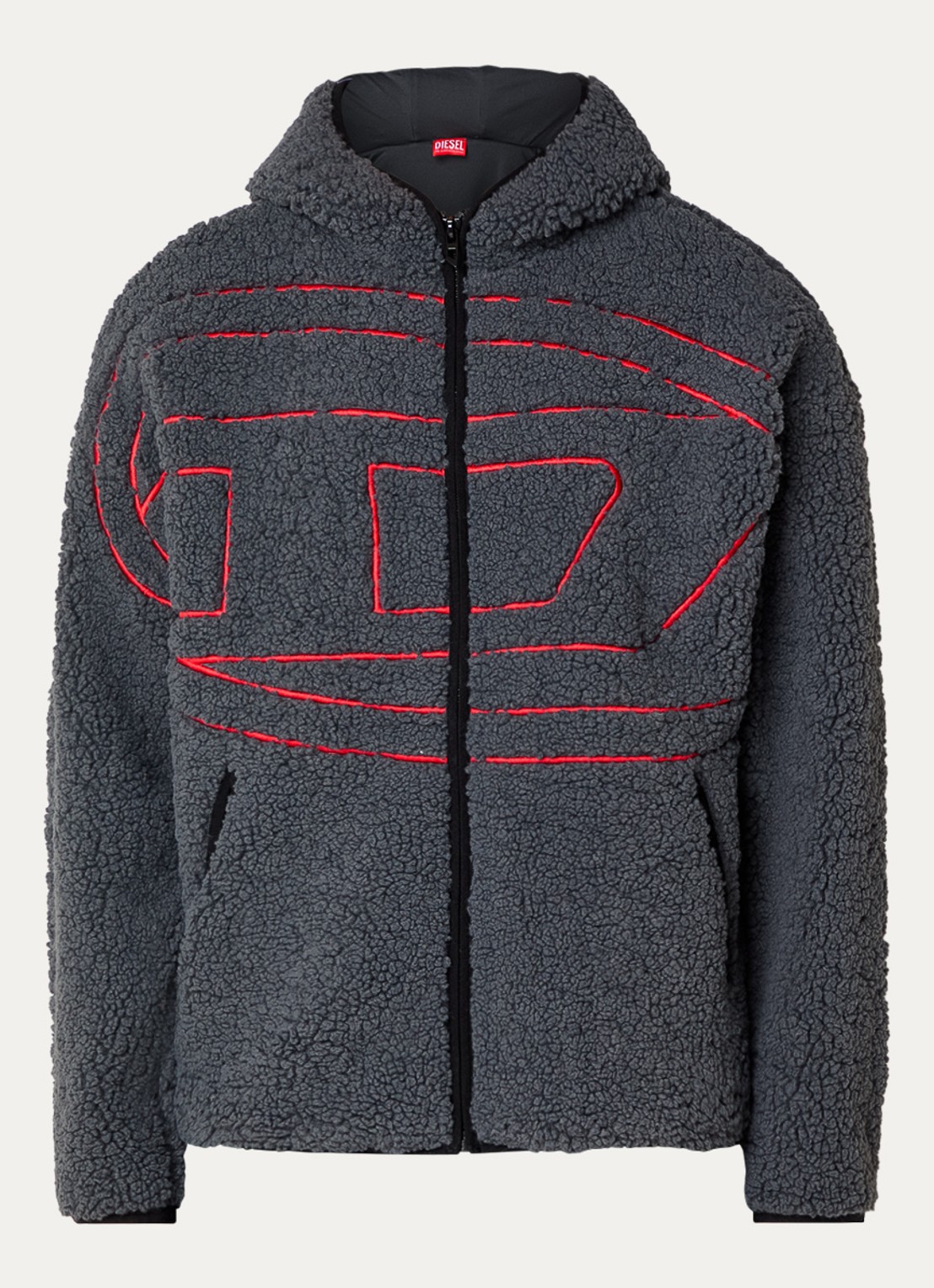 Diesel S-zat jack van teddy - voorkant 2 donkergrijs