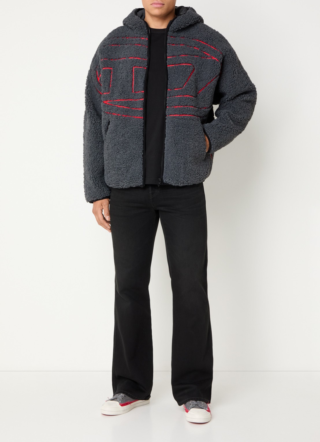 Diesel S-zat jack van teddy - voorkant 3 donkergrijs