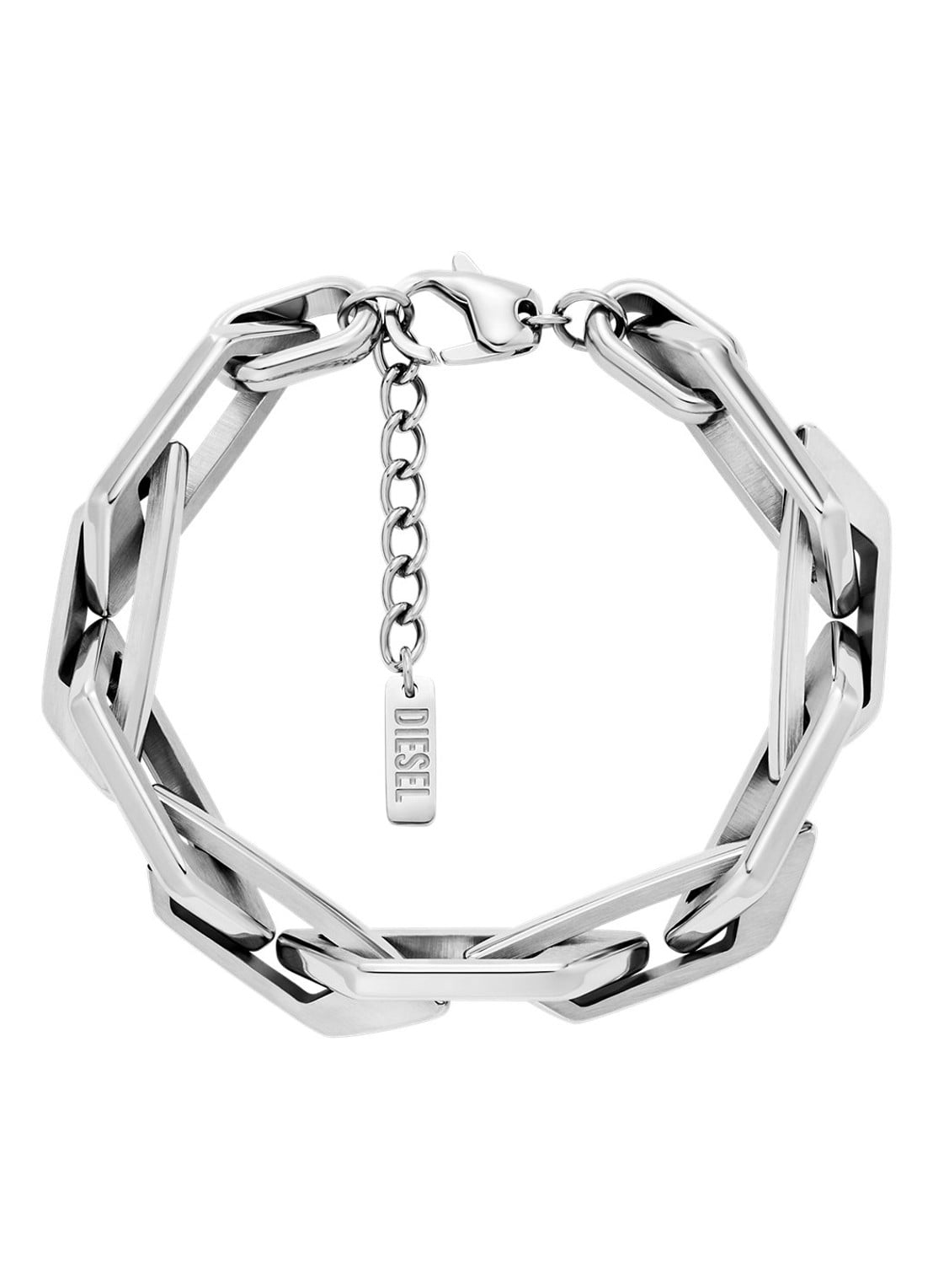 Diesel Schakelarmband DX1577040 - voorkant 4 zilver