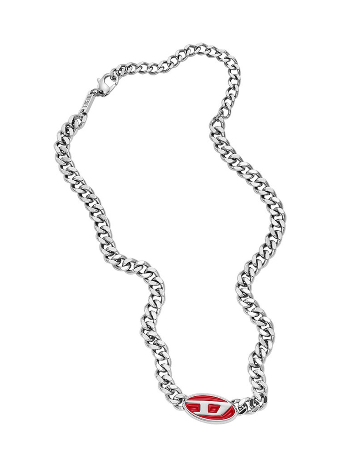 Diesel Schakelketting met logo DX1446040 - detail 3 zilver