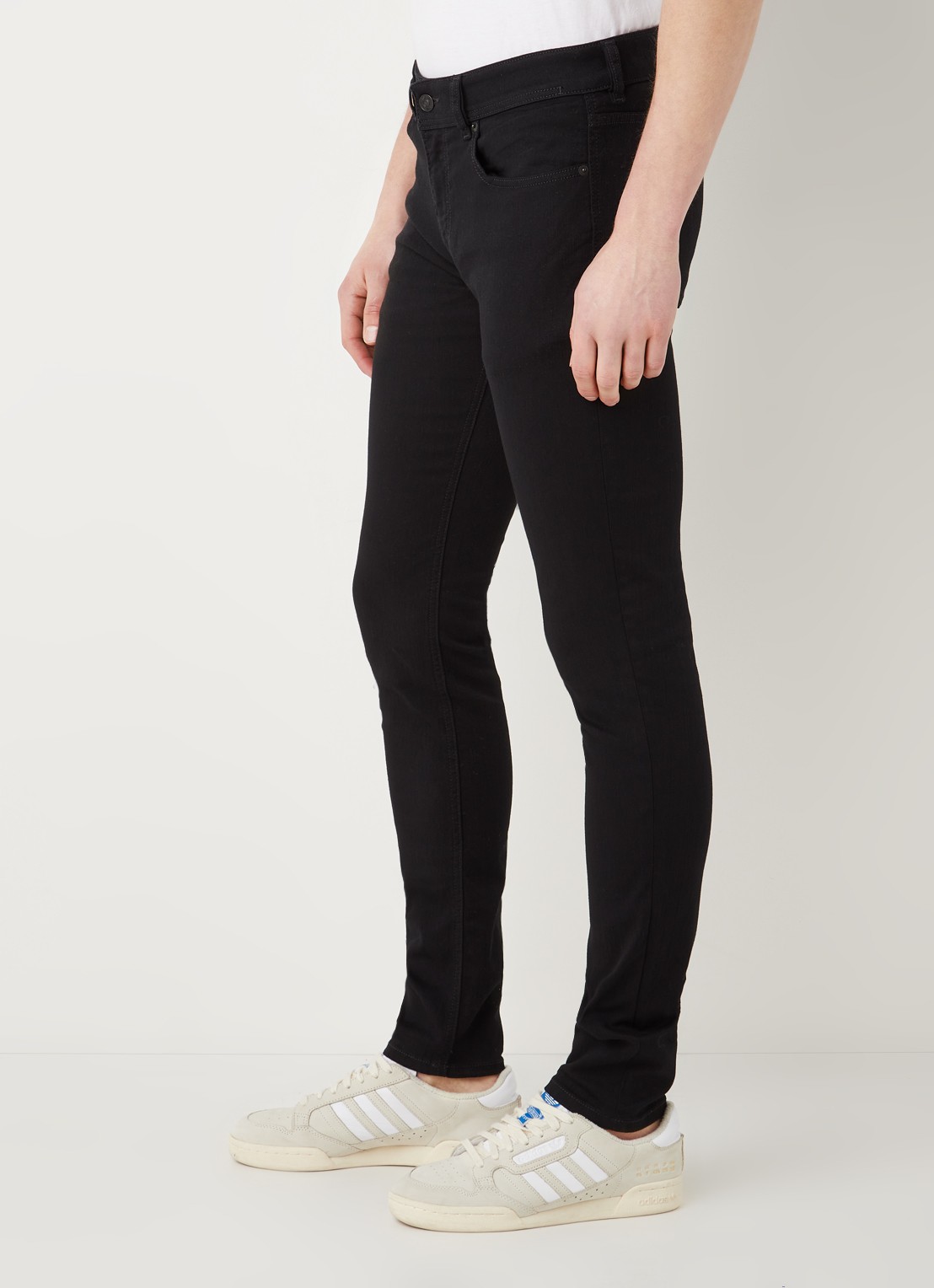 Diesel Sleenker skinny jeans met stretch - detail 4 zwart