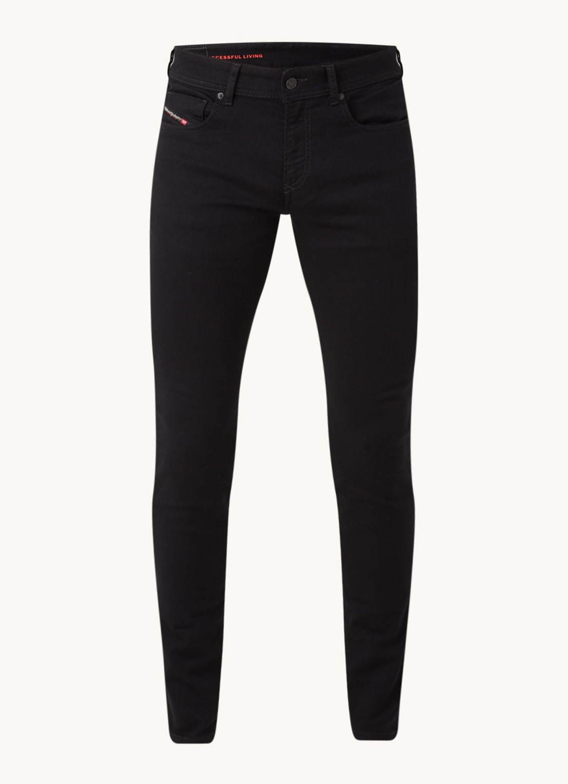 Diesel Sleenker skinny jeans met stretch - voorkant zwart