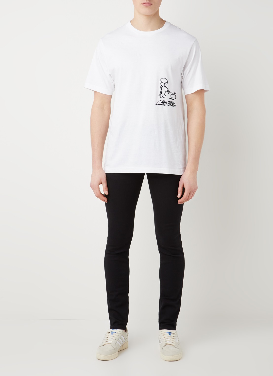 Diesel Sleenker skinny jeans met stretch - voorkant 2 zwart