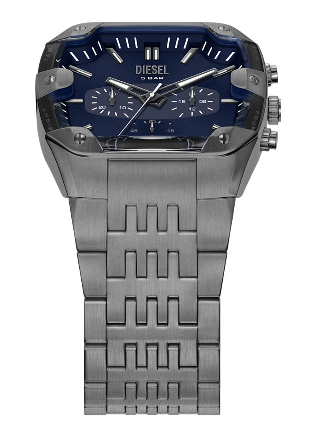 Diesel Spiked Cushion horloge DZ4717 - detail 4 donkergrijs
