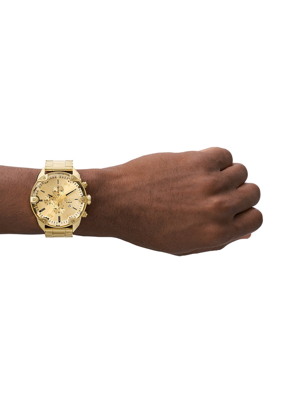 Diesel Spiked horloge DZ4608 - detail 4 goud