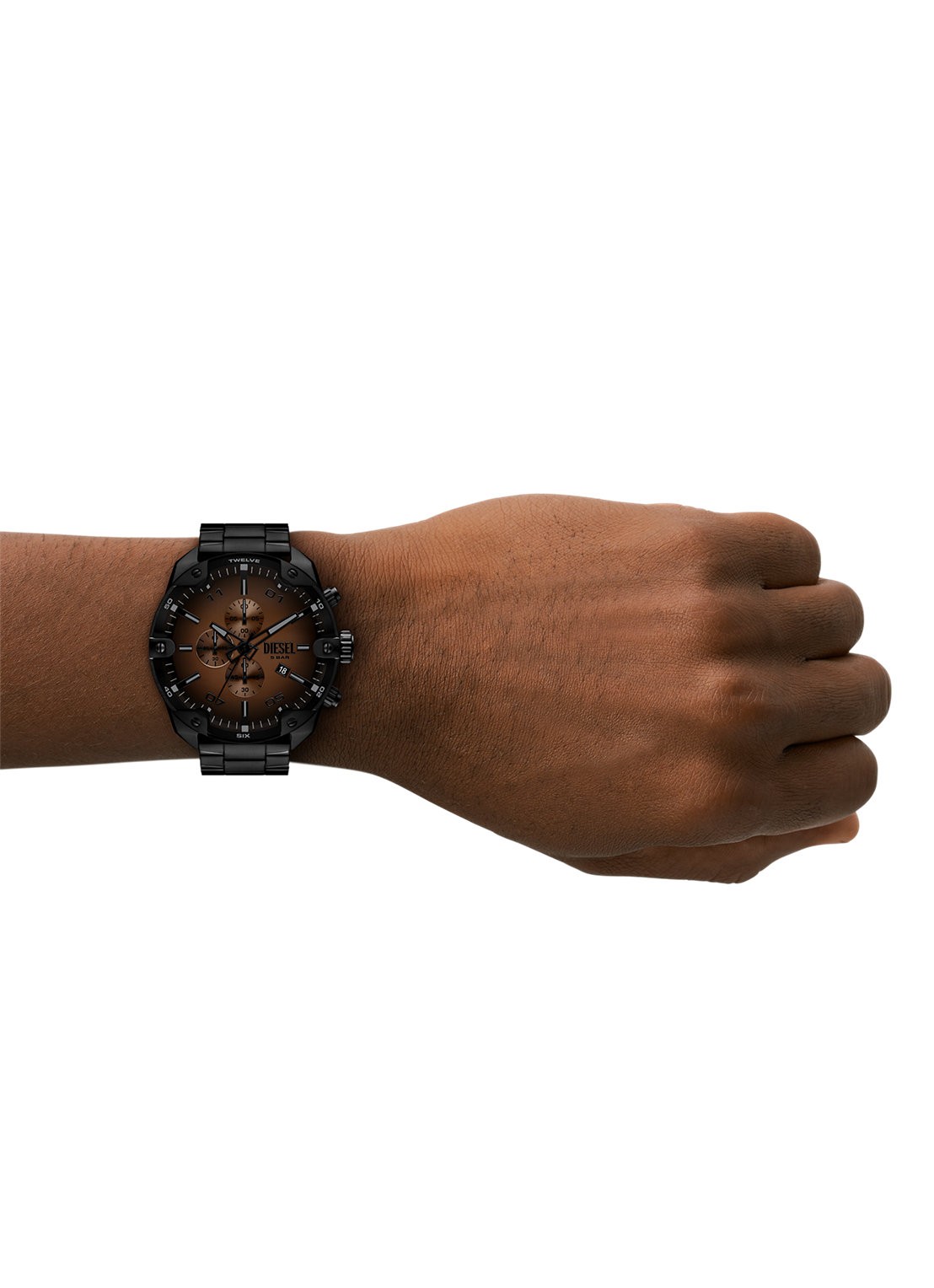 Diesel Spiked horloge DZ4691 - detail 4 zwart
