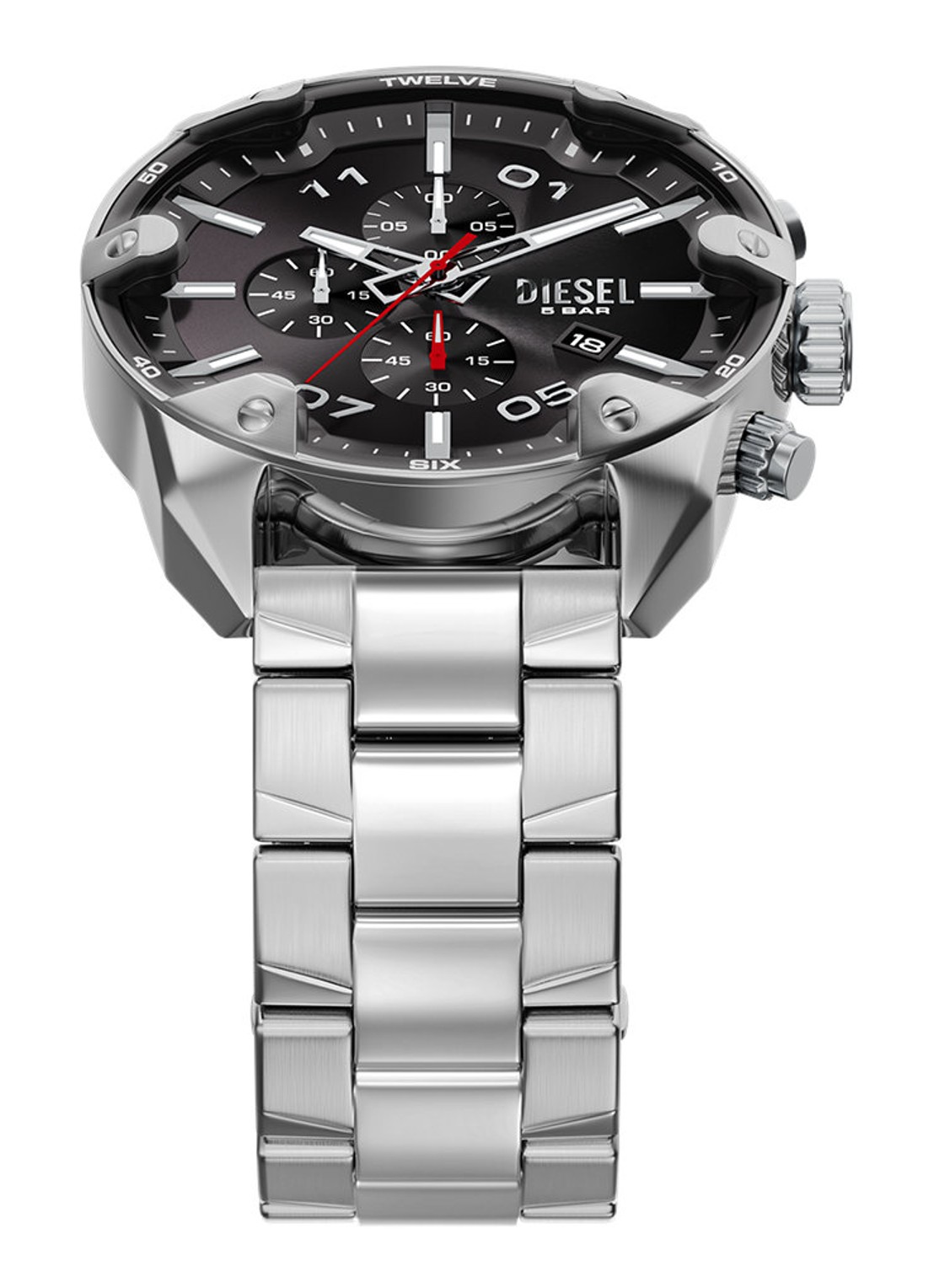 Diesel Spiked horloge DZ4709 - detail 4 zilver