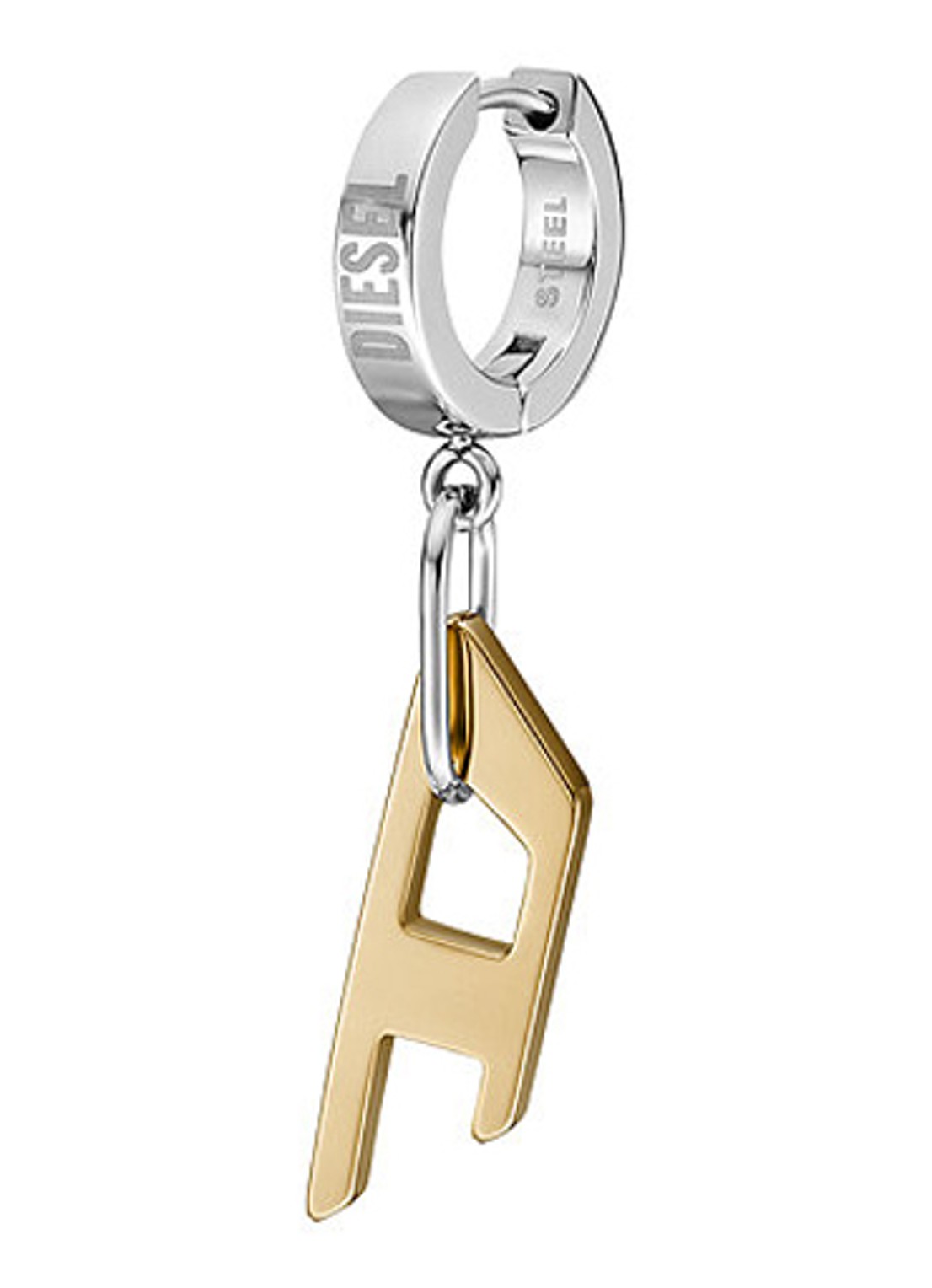 Diesel Steel enkele oorring met logo DX1419931 - detail 2 goud