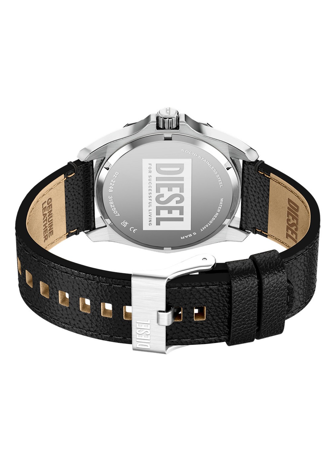Diesel Stinger 3-Hand horloge DZ2248 - detail 3 zilver