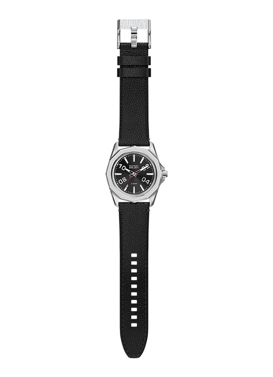 Diesel Stinger 3-Hand horloge DZ2248 - detail 4 zilver