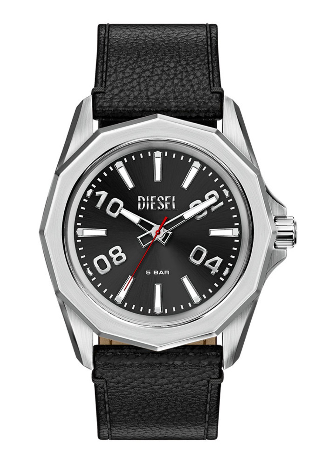 Diesel Stinger 3-Hand horloge DZ2248 - voorkant 6 zilver