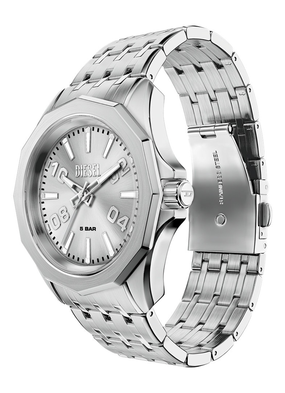 Diesel Stinger horloge DZ2236 - detail 5 zilver