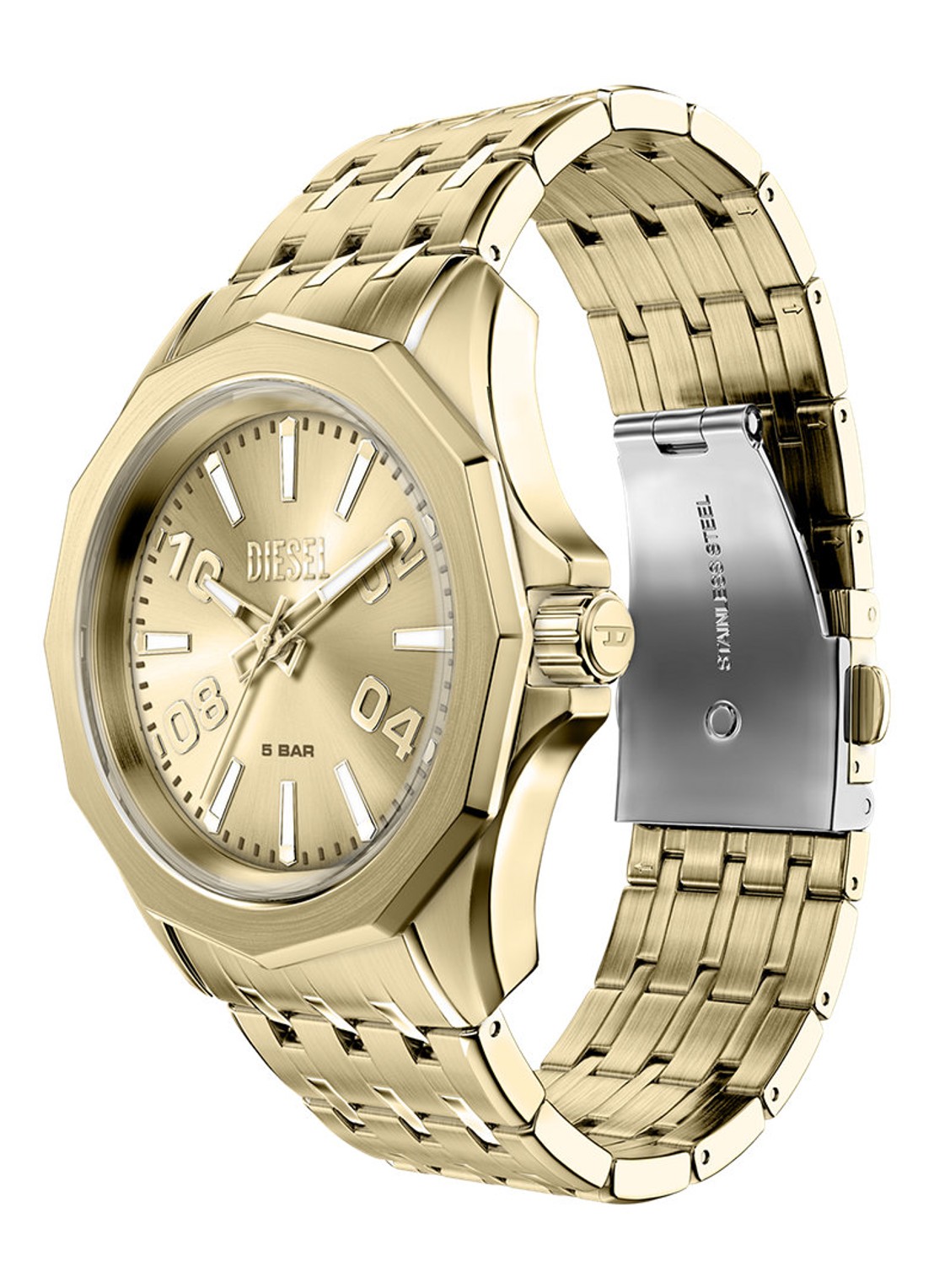 Diesel Stinger horloge DZ2237 - detail 5 goud
