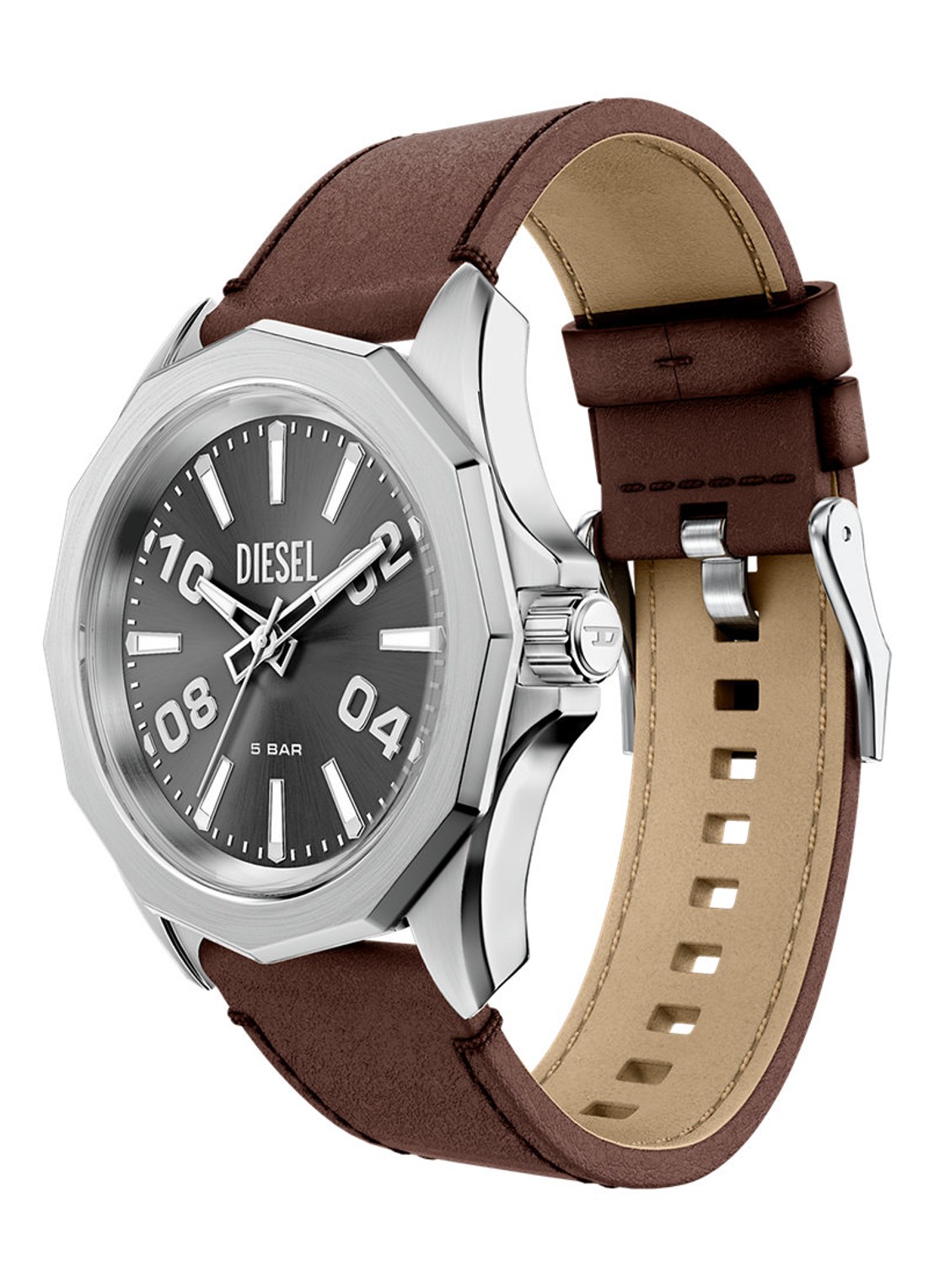 Diesel Stinger horloge DZ2238 - detail 5 zilver