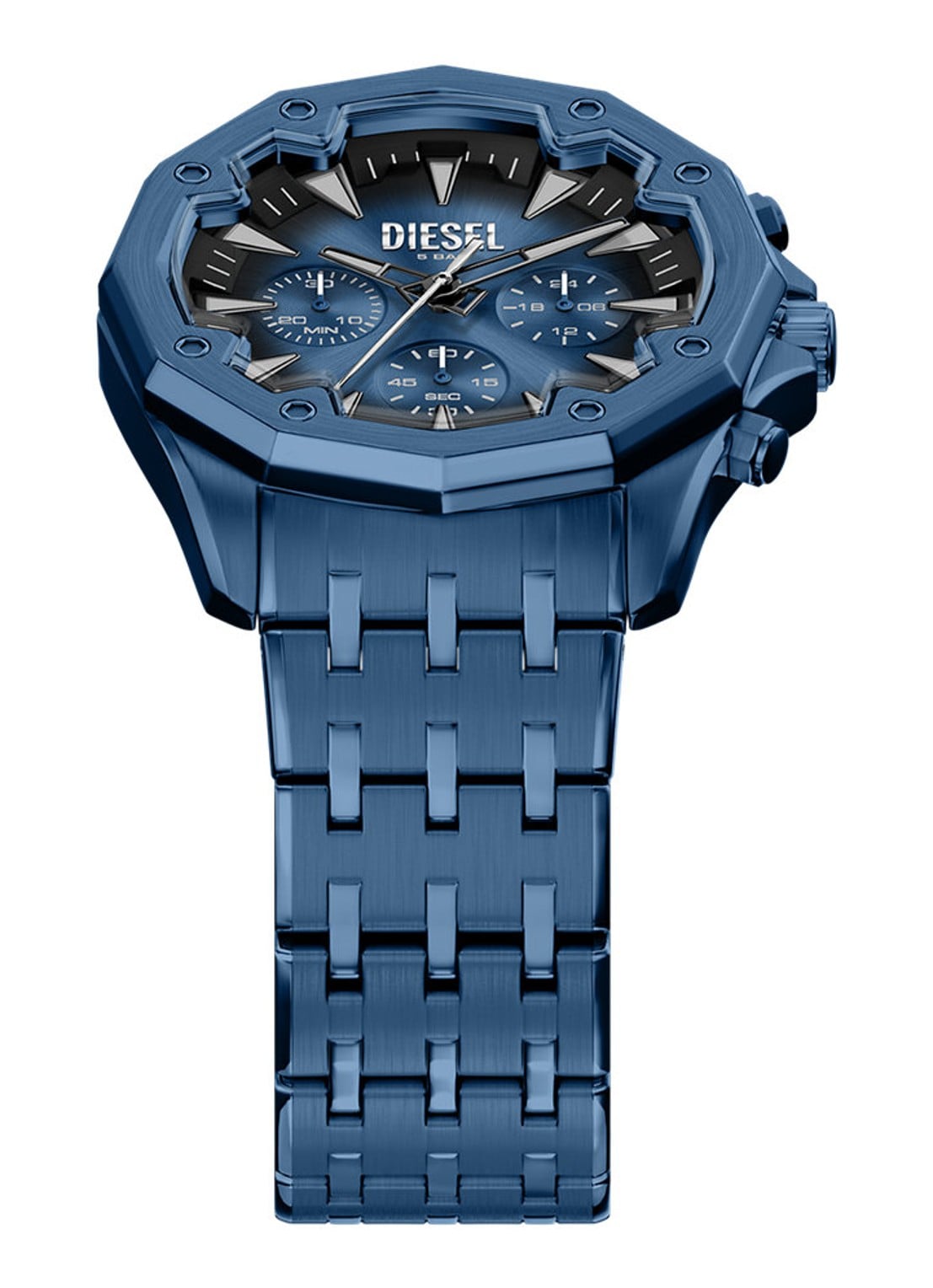 Diesel Stinger horloge DZ4705 - detail 3 blauw