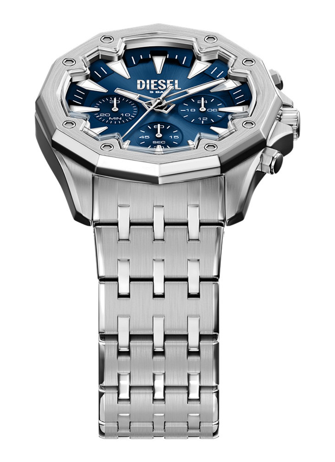 Diesel Stinger horloge DZ4706 - detail 3 zilver