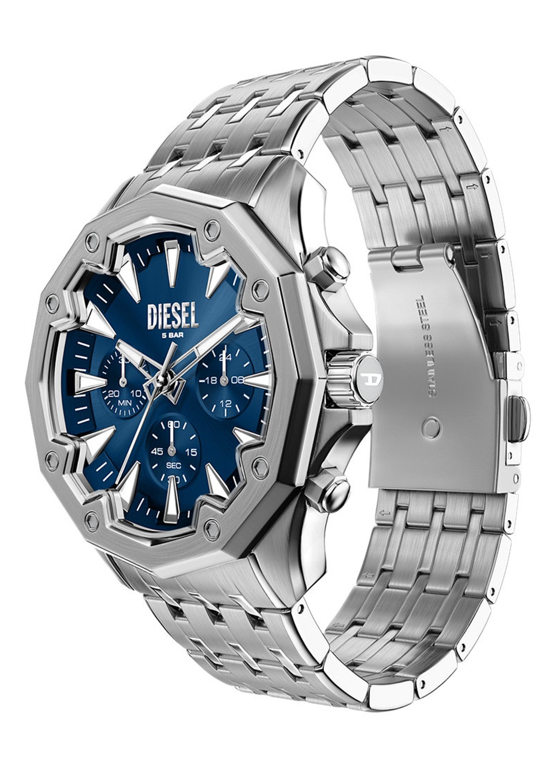 Diesel Stinger horloge DZ4706 - detail 4 zilver