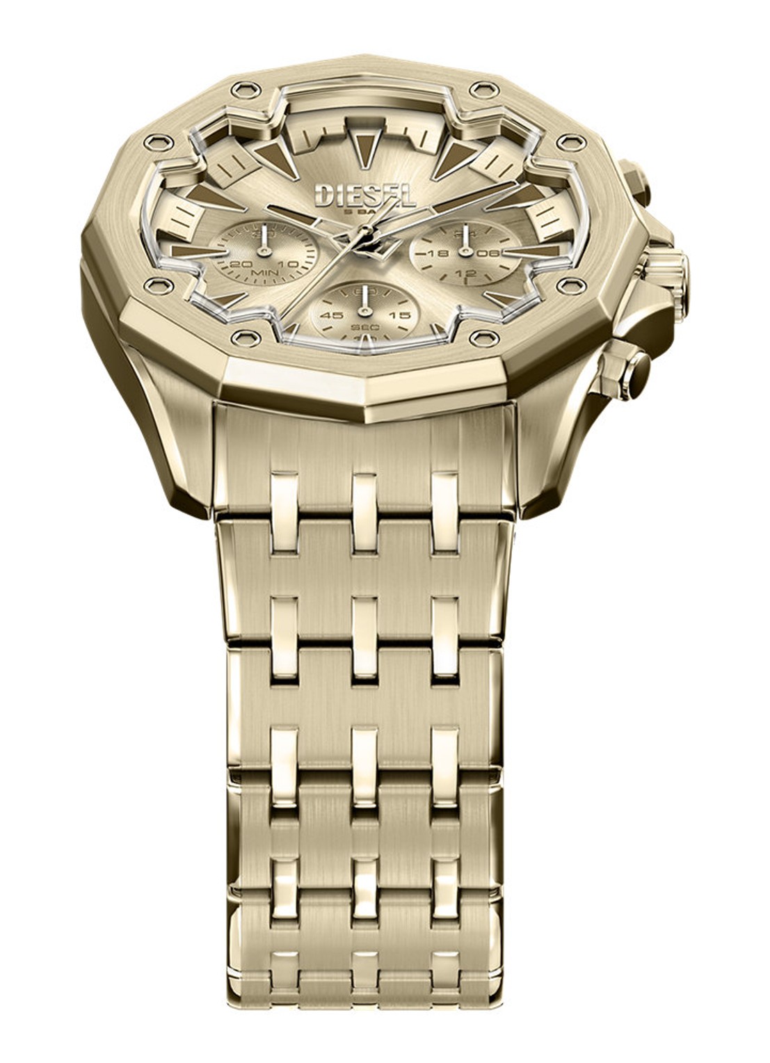 Diesel Stinger horloge DZ4707 - detail 4 goud