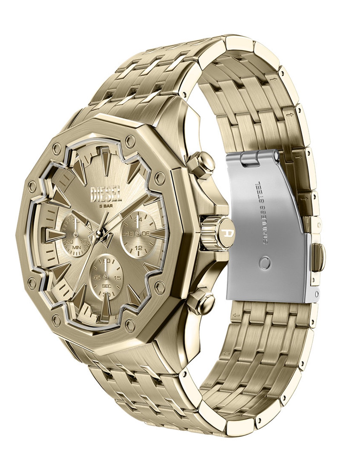 Diesel Stinger horloge DZ4707 - detail 5 goud